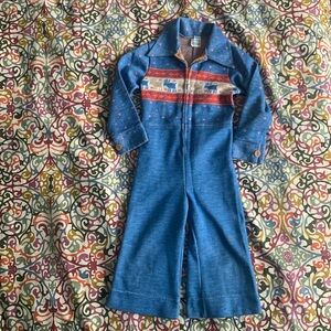 Amazing Vintage Toddler Holiday Jumpsuit